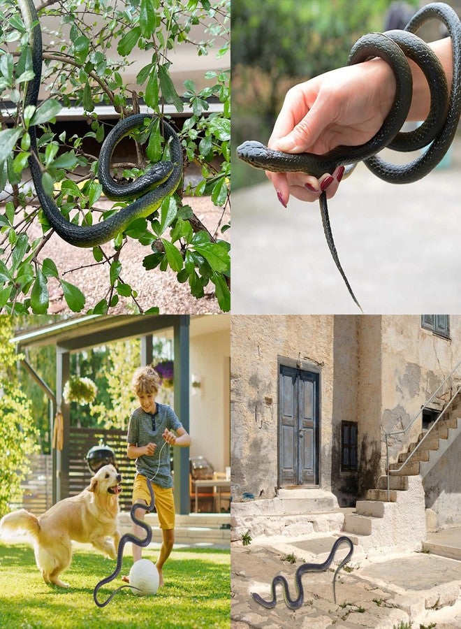 Morofme Snake Prank with String Clip Snake on a String Prank Clip on Snake Prank Realistic Snake Prank for Golf Fake Snake with String and Clip Realistic Rubber Snake Toy for Keep Birds Away - Image 3